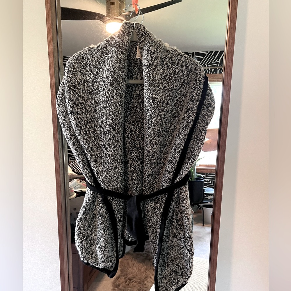 Luxury tie-front sweater